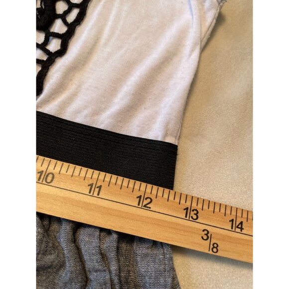 Anthropologie Staring at Stars Midi Lace Boho Dress Y2k Cottagecore Size 5 - Picture 4 of 12